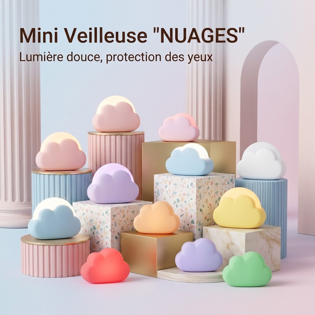 Veilleuse Nuage USB Sans Fil - CloudSoft