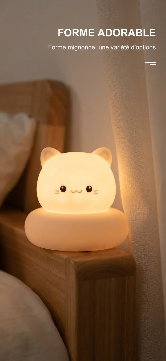 Veilleuse Bébé Animaux Tactile 3 Niveaux - LittleGlow
