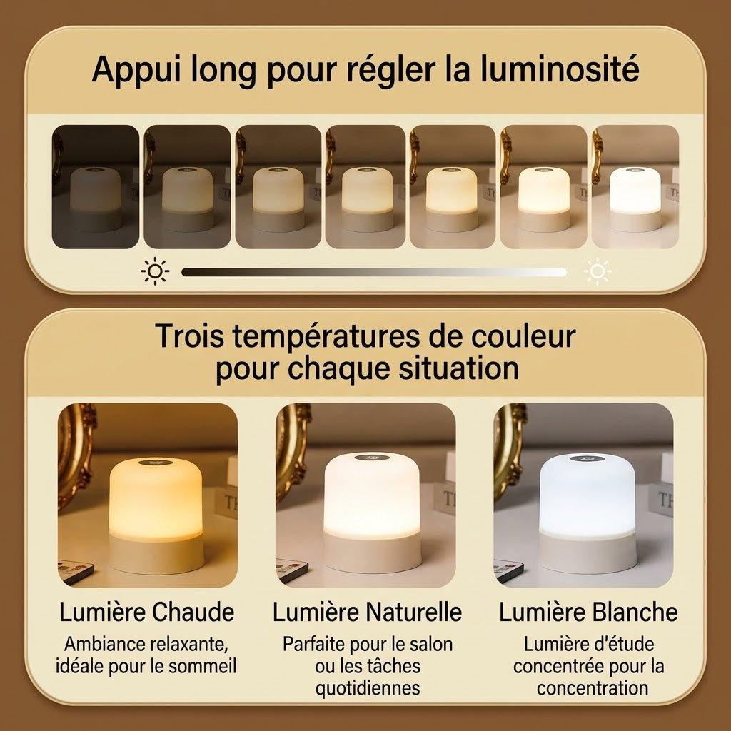 Veilleuse Rechargeable Tactile RGB - TouchGlow
