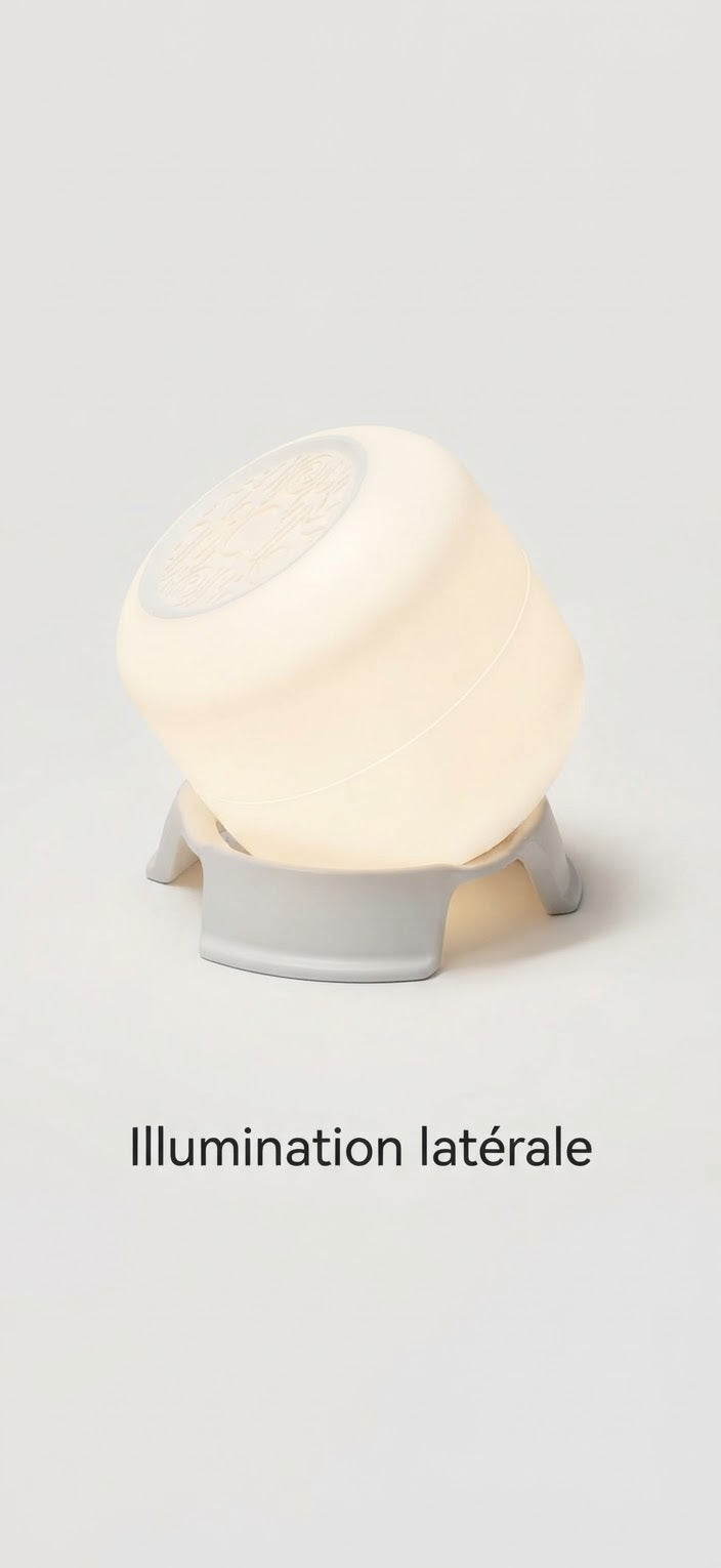 Veilleuse champignon en bois tactile
