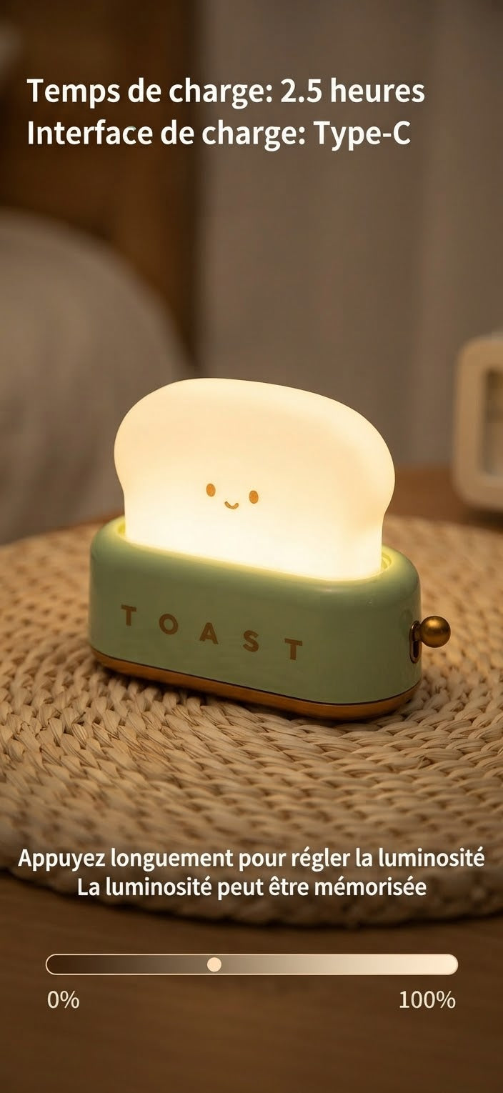 Veilleuse Rechargeable Grille-Pain Rétro - ToastyLight