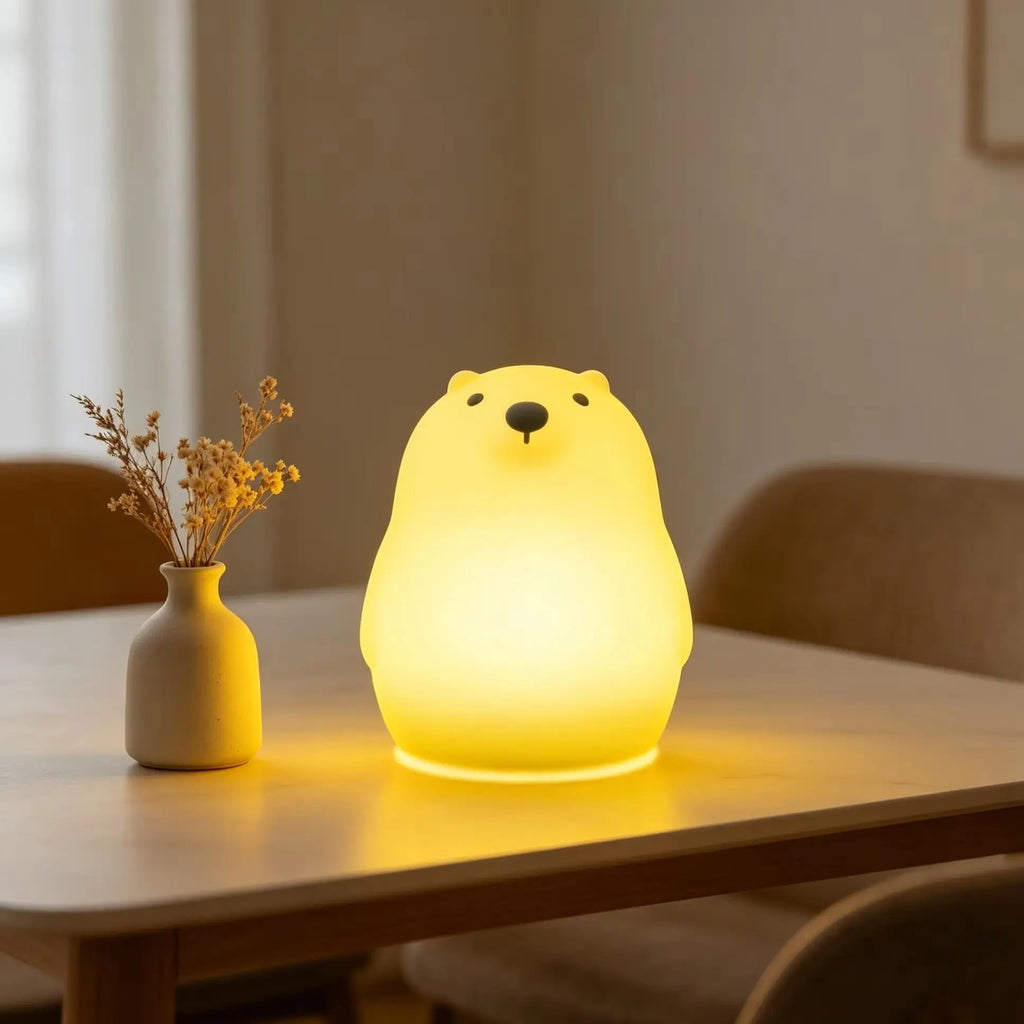 Veilleuse Ours Polaire Silicone 7 Couleurs - PolarGlow