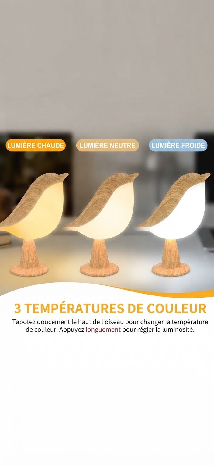 Veilleuse Enfant Oiseau Tactile Sans Fil - BirdyLight