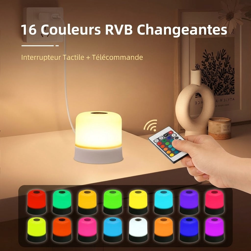 Veilleuse Rechargeable Tactile RGB - TouchGlow