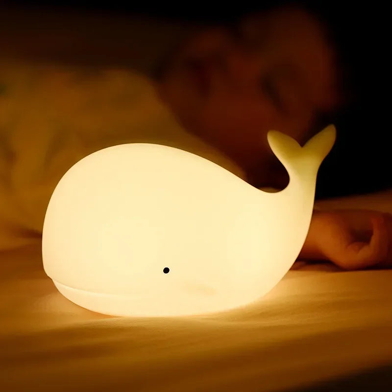 Veilleuse Baleine Silicone Tactile RGB - WhaleZen