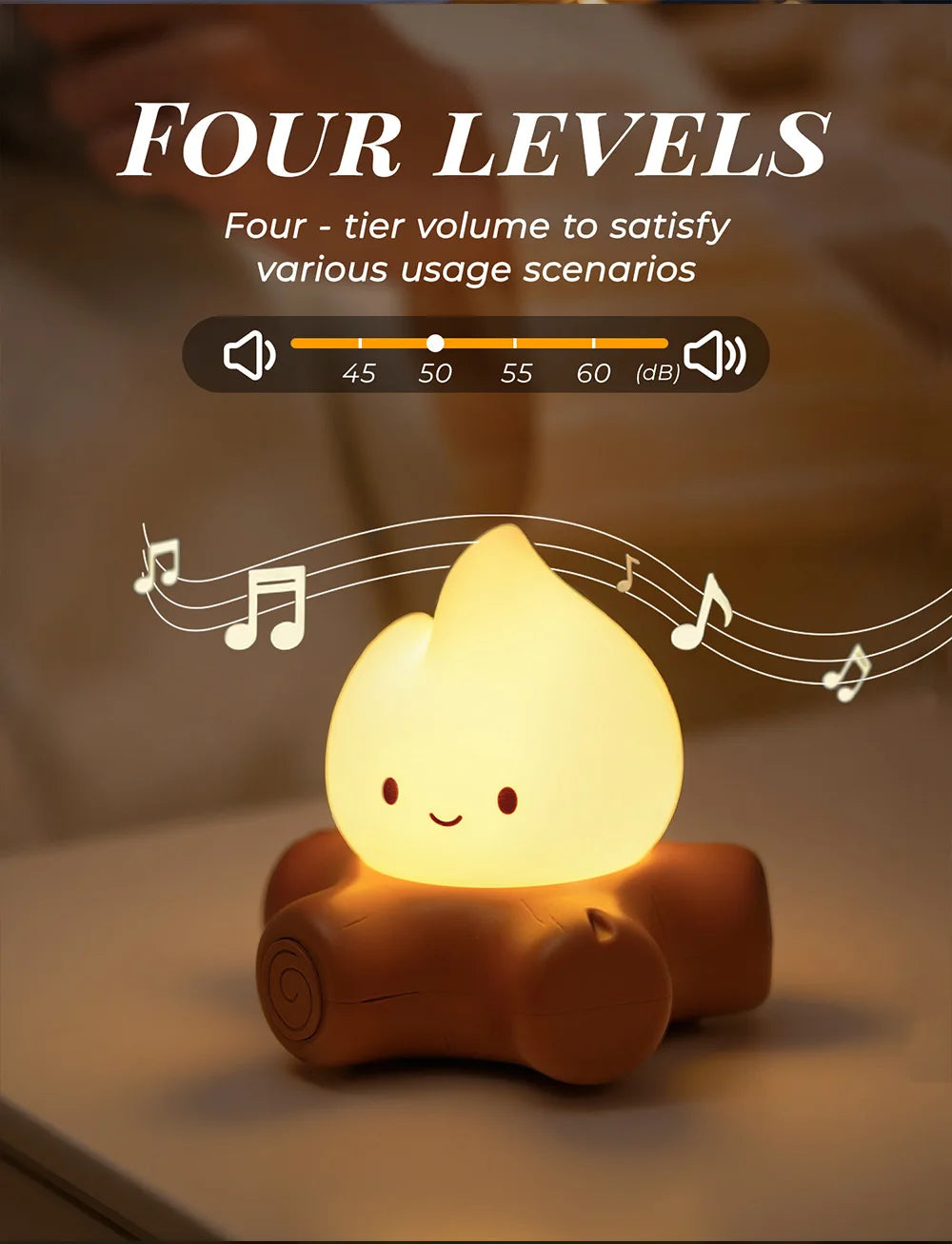 Veilleuse Feu de Camp Bruit Blanc - CozyFire