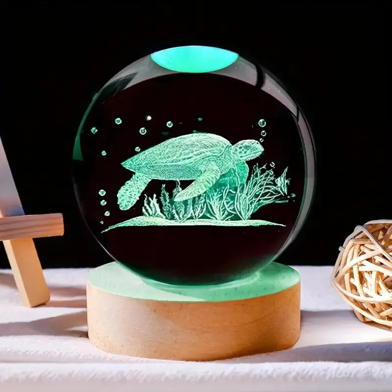 Veilleuse Tortue Boule de Cristal Océan - TurtleGlow