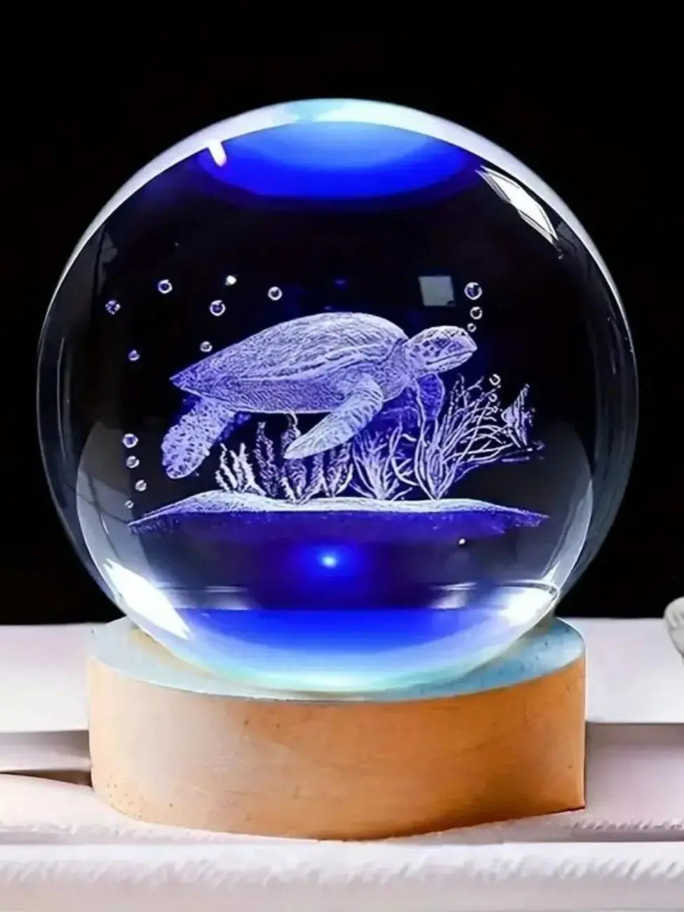 Veilleuse Tortue Boule de Cristal Océan - TurtleGlow