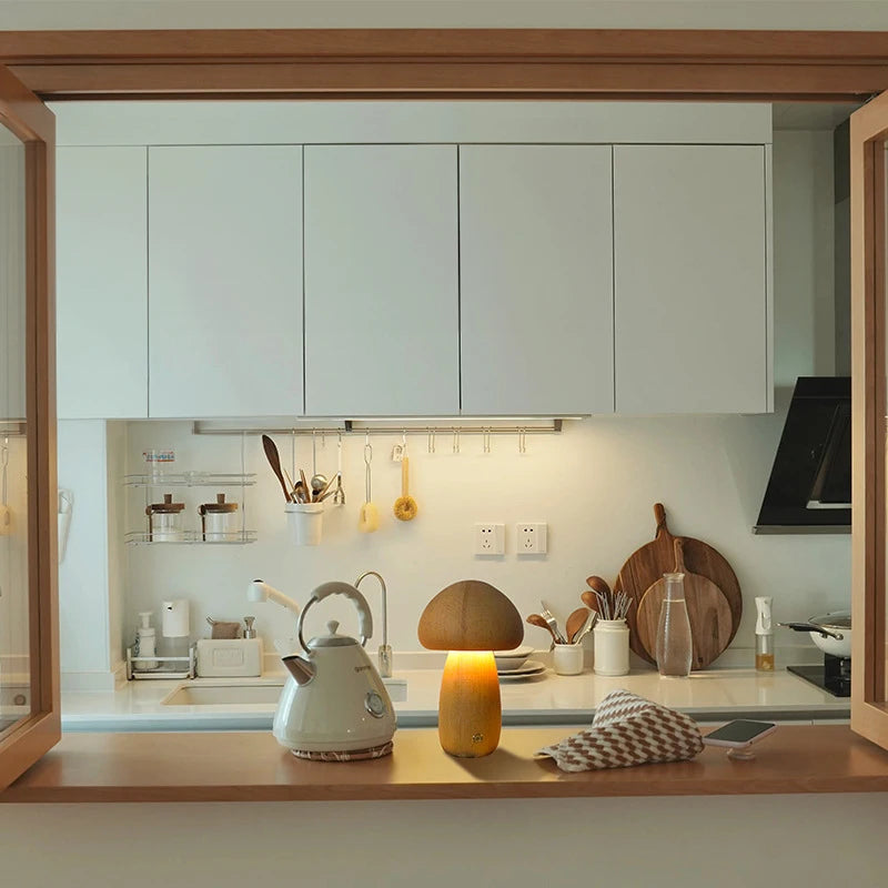 Veilleuse Champignon en Bois Tactile - WoodMush