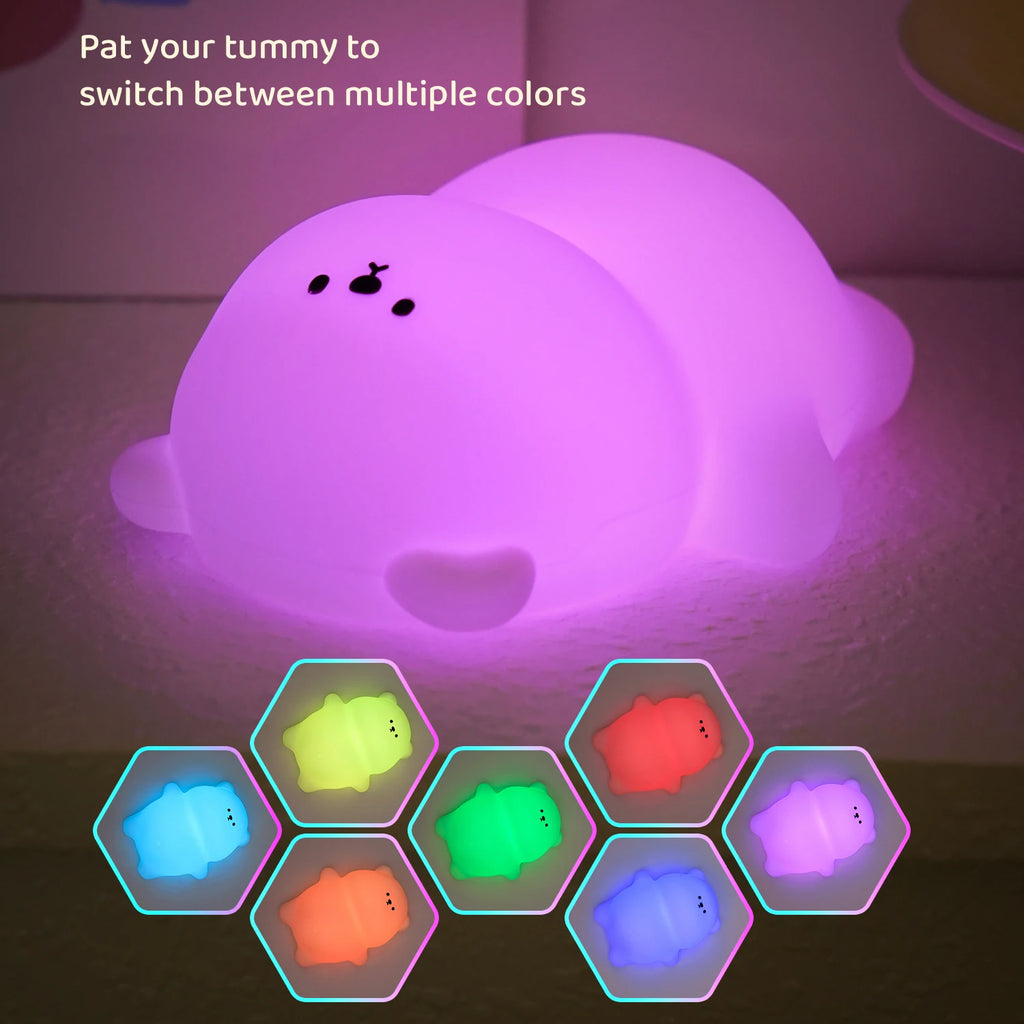 Veilleuse Ours Allongé Silicone - TeddyGlow