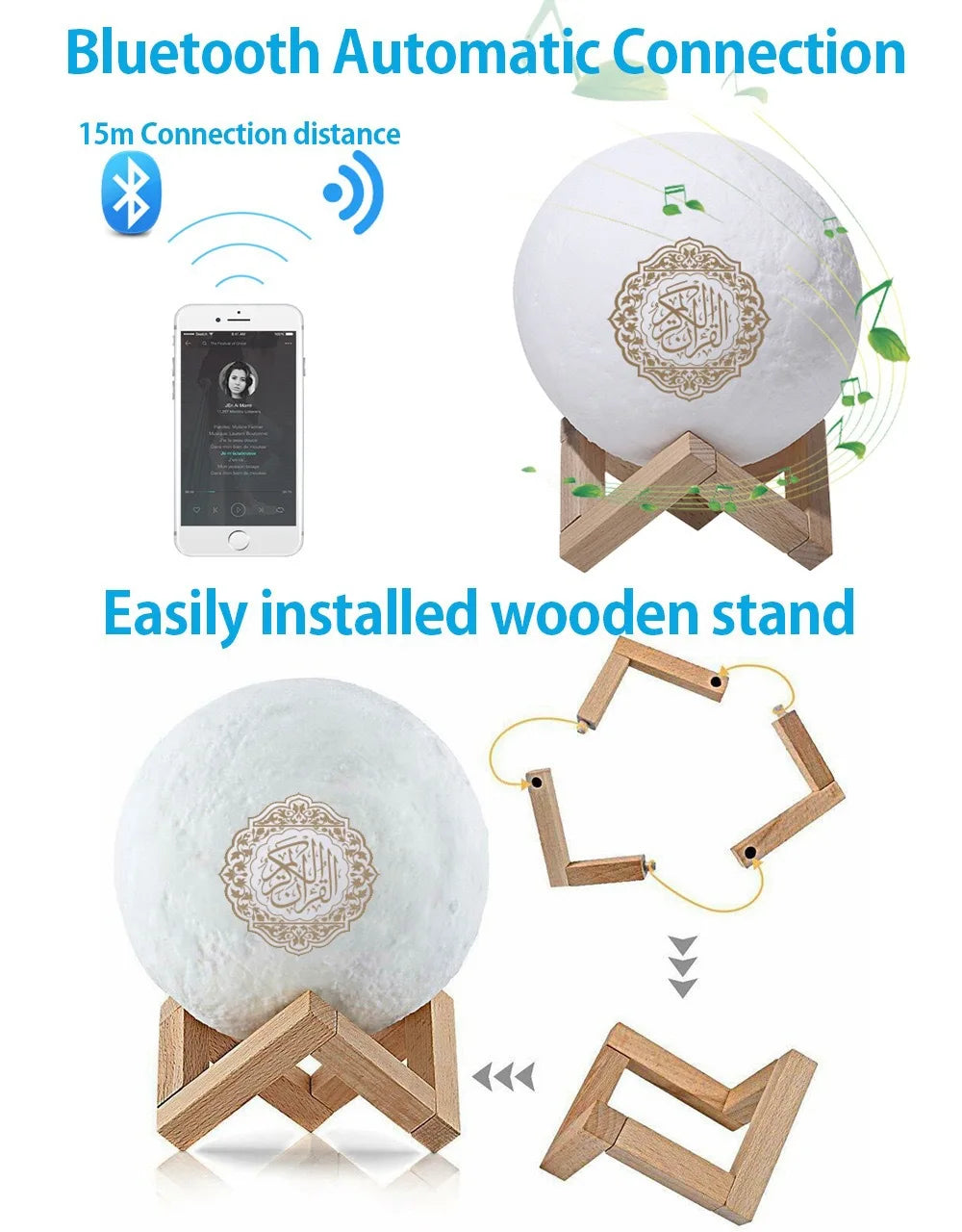 Veilleuse Coranique Bluetooth Portable - Noor