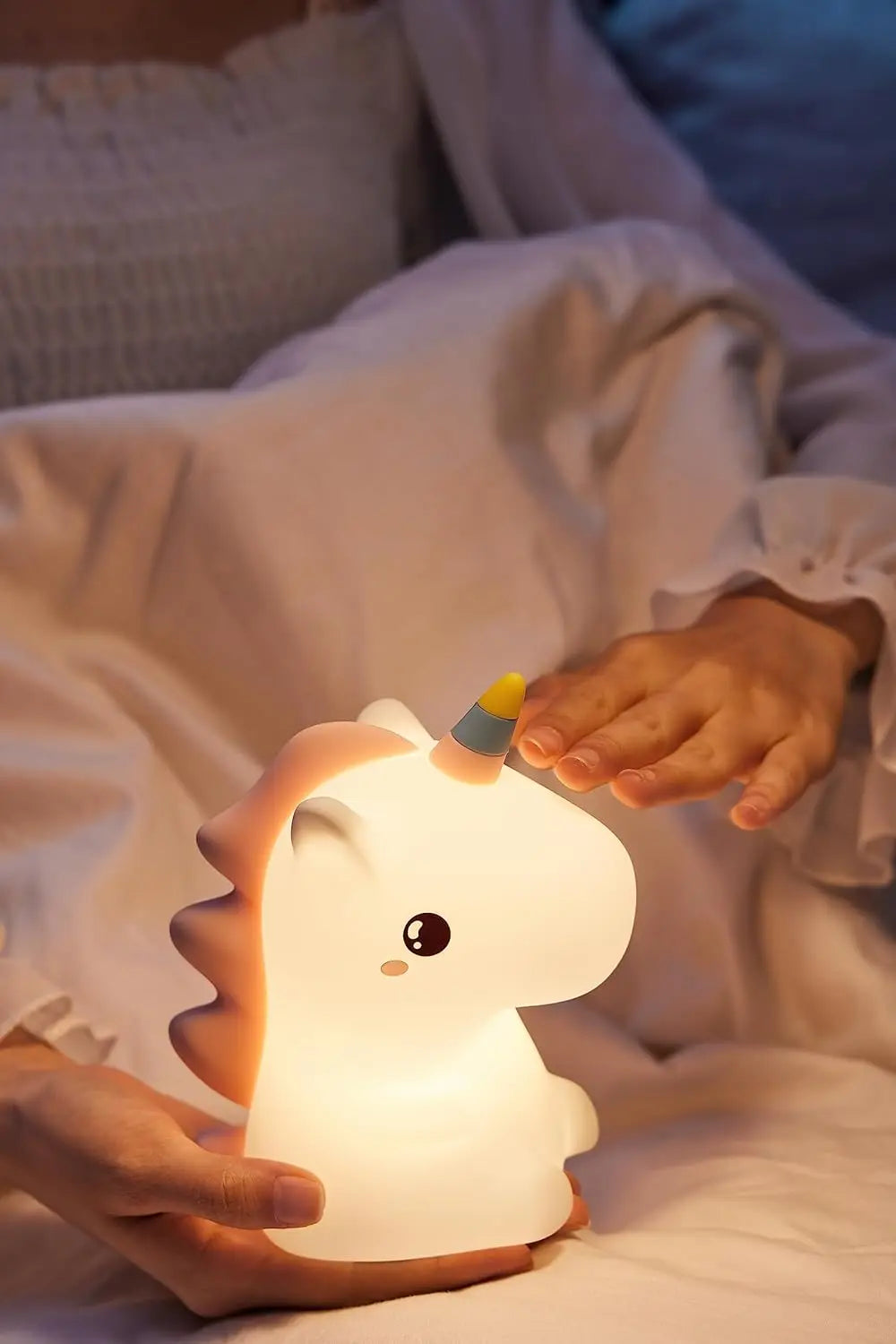 Veilleuse Licorne Portable Silicone Bébé - BabyCornGlow