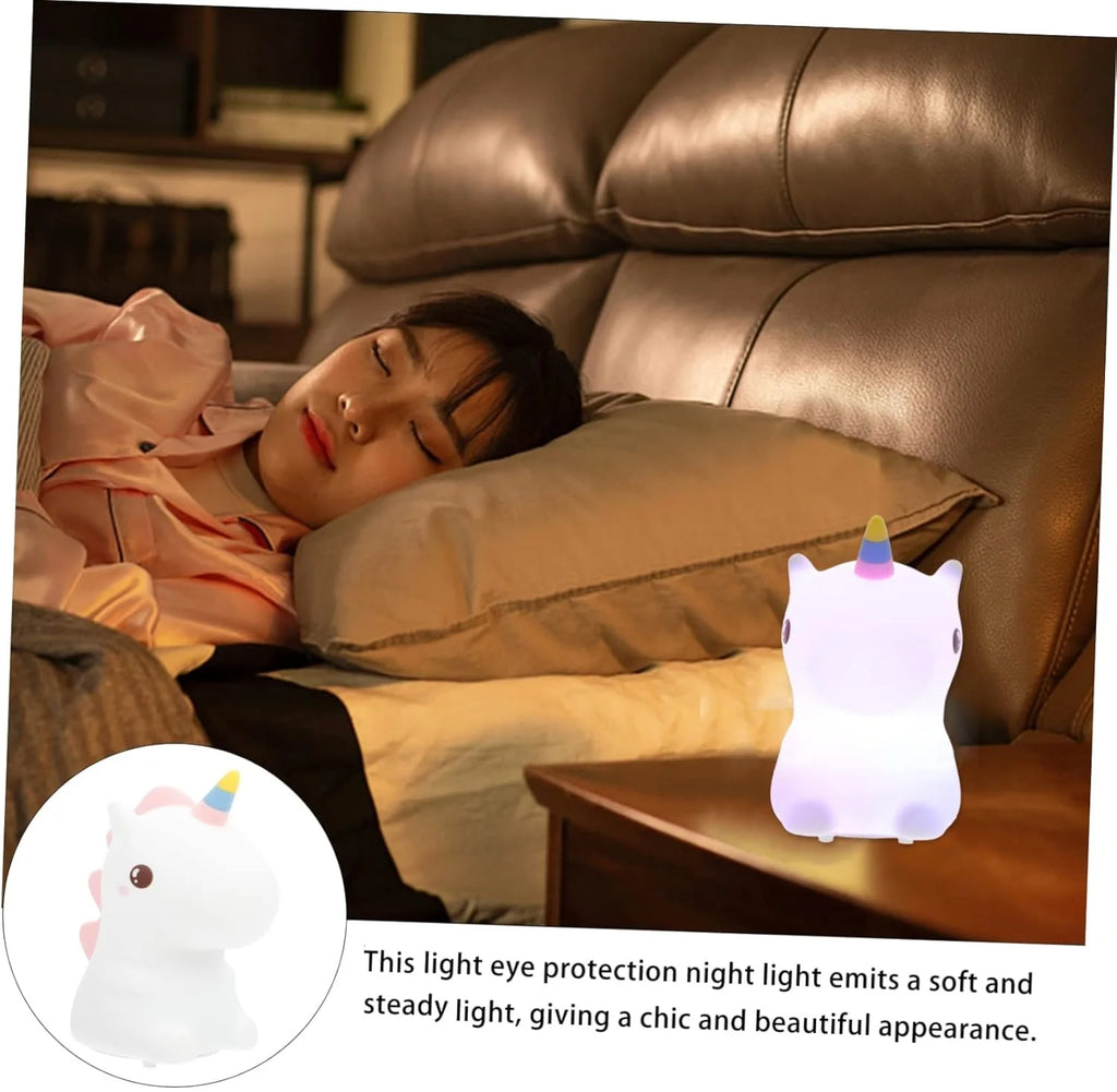 Veilleuse Licorne Portable Silicone Bébé - BabyCornGlow