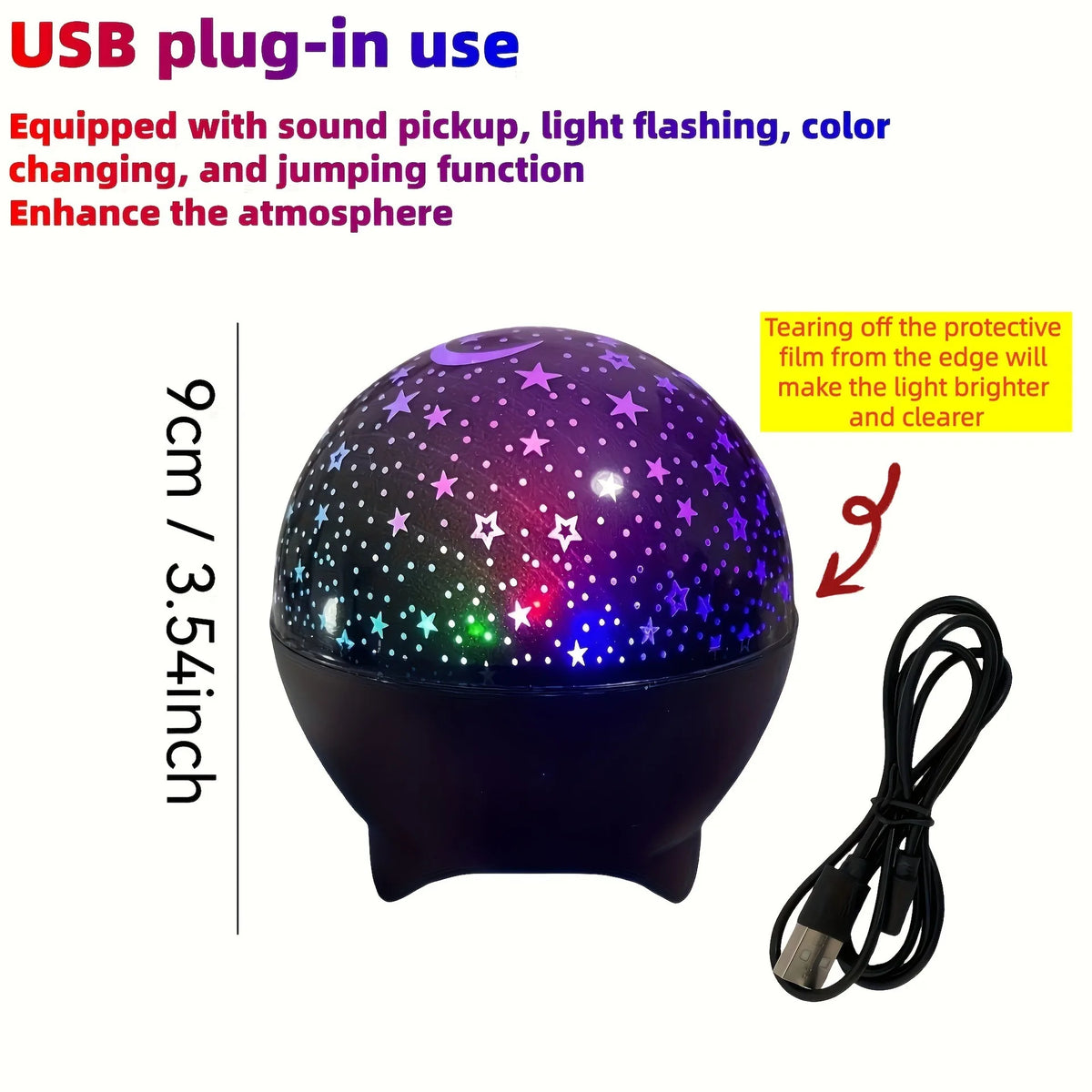 Veilleuse Projection Lune Galaxie RGB - MoonBeam
