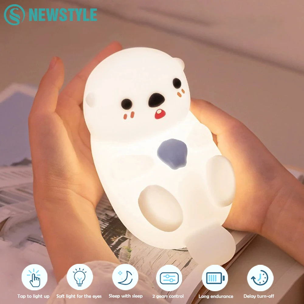 Veilleuse Loutre Silicone Tactile - LoutreZen