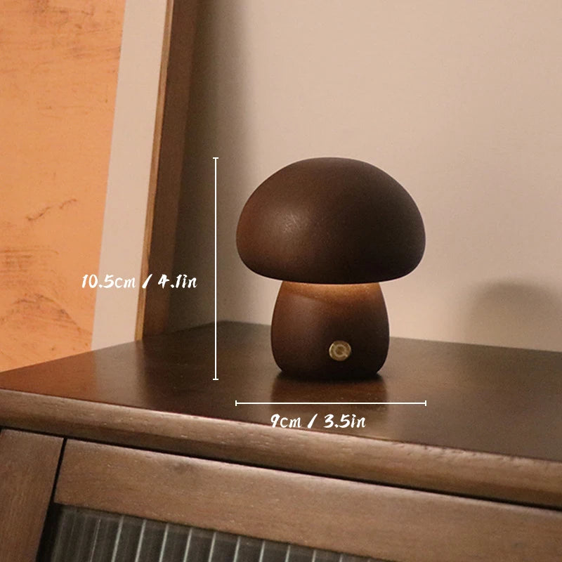 Veilleuse Champignon en Bois Tactile - WoodMush