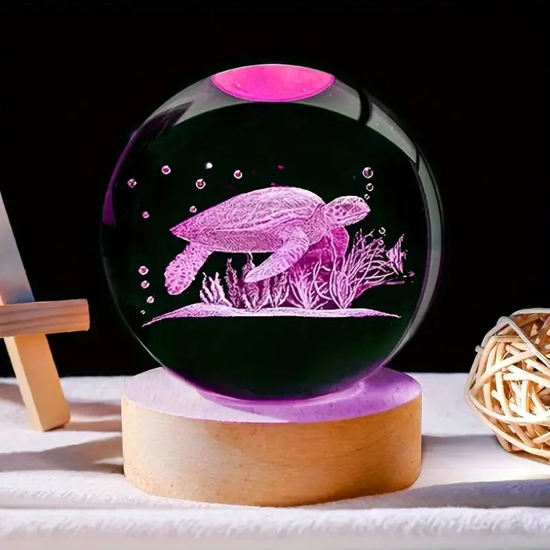 Veilleuse Tortue Boule de Cristal Océan - TurtleGlow