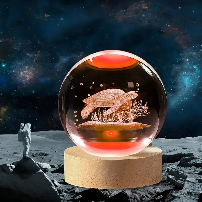 Veilleuse Tortue Boule de Cristal Océan - TurtleGlow