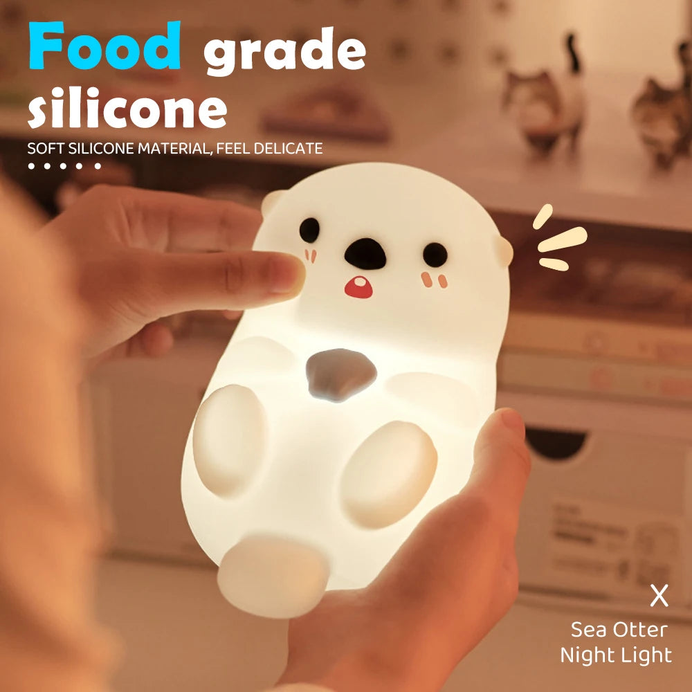Veilleuse Loutre Silicone Tactile - LoutreZen