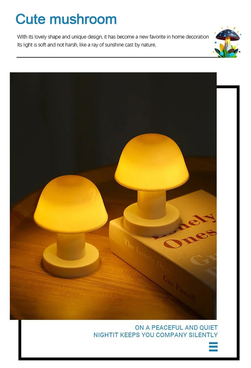 Veilleuse Champignon Mini Portable - MushRoomie