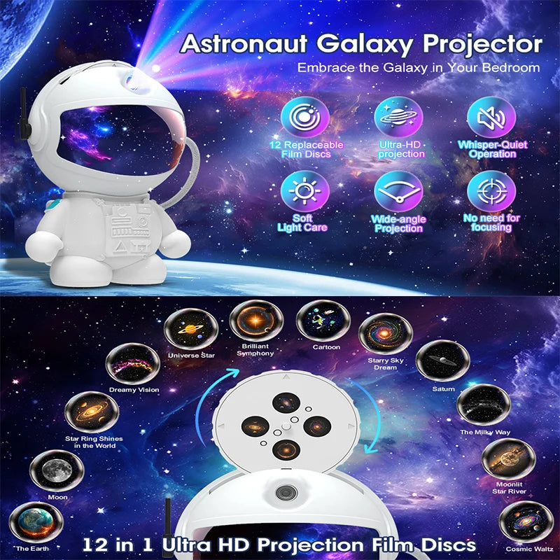 Veilleuse Astronaute Projecteur Galaxie - ZenGalaxy
