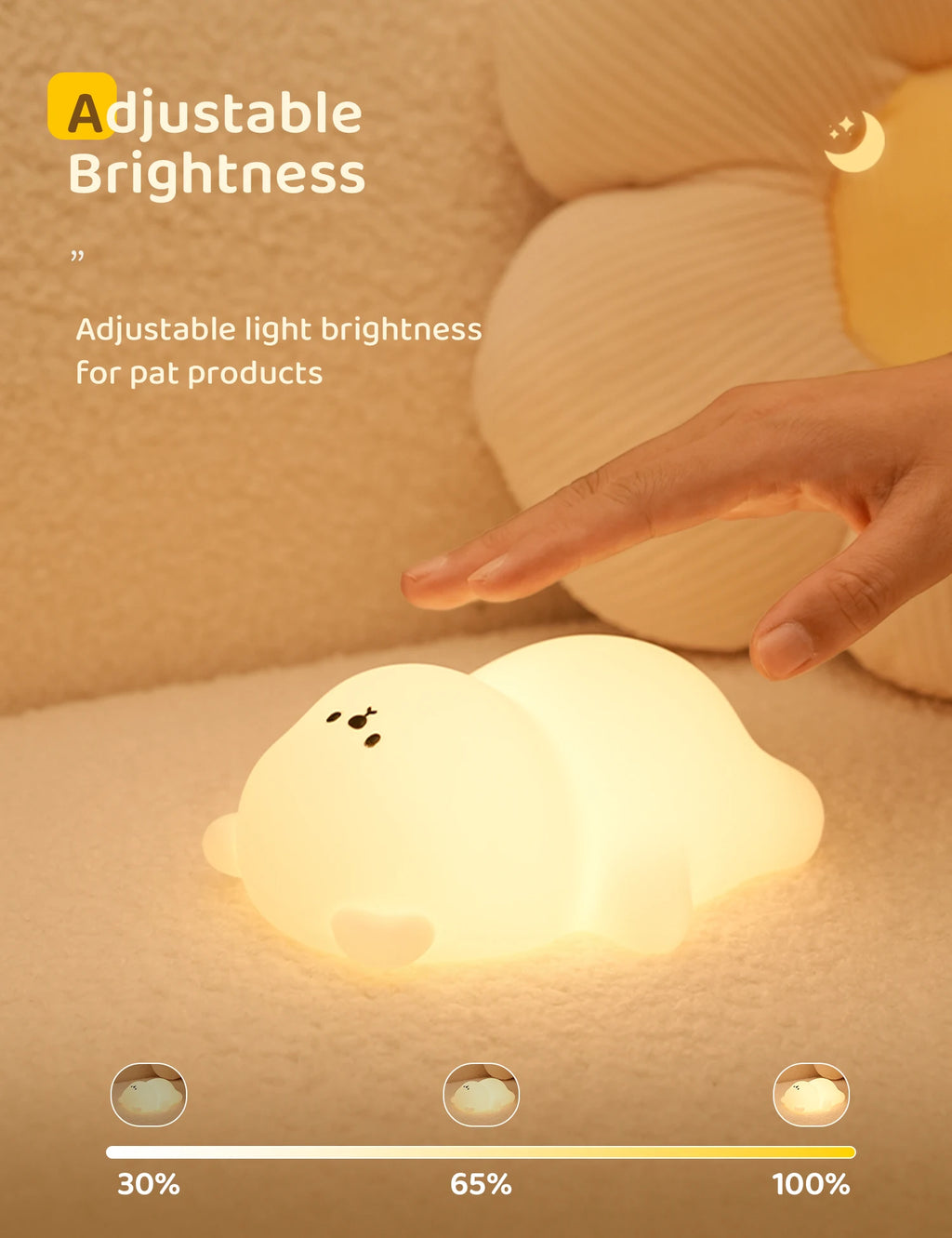Veilleuse Ours Allongé Silicone - TeddyGlow