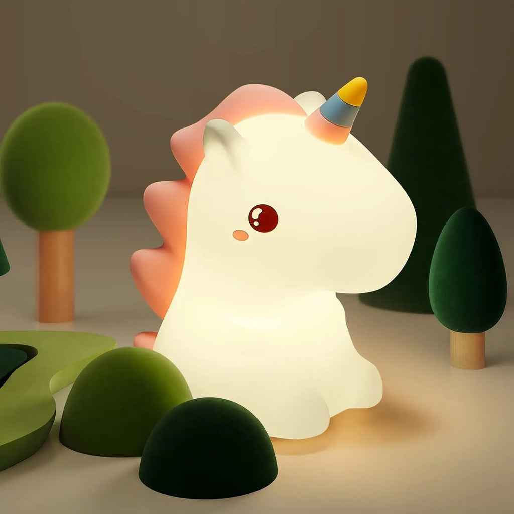 Veilleuse Licorne Portable Silicone Bébé - BabyCornGlow