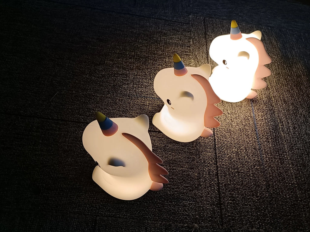 Veilleuse Licorne Portable Silicone Bébé - BabyCornGlow