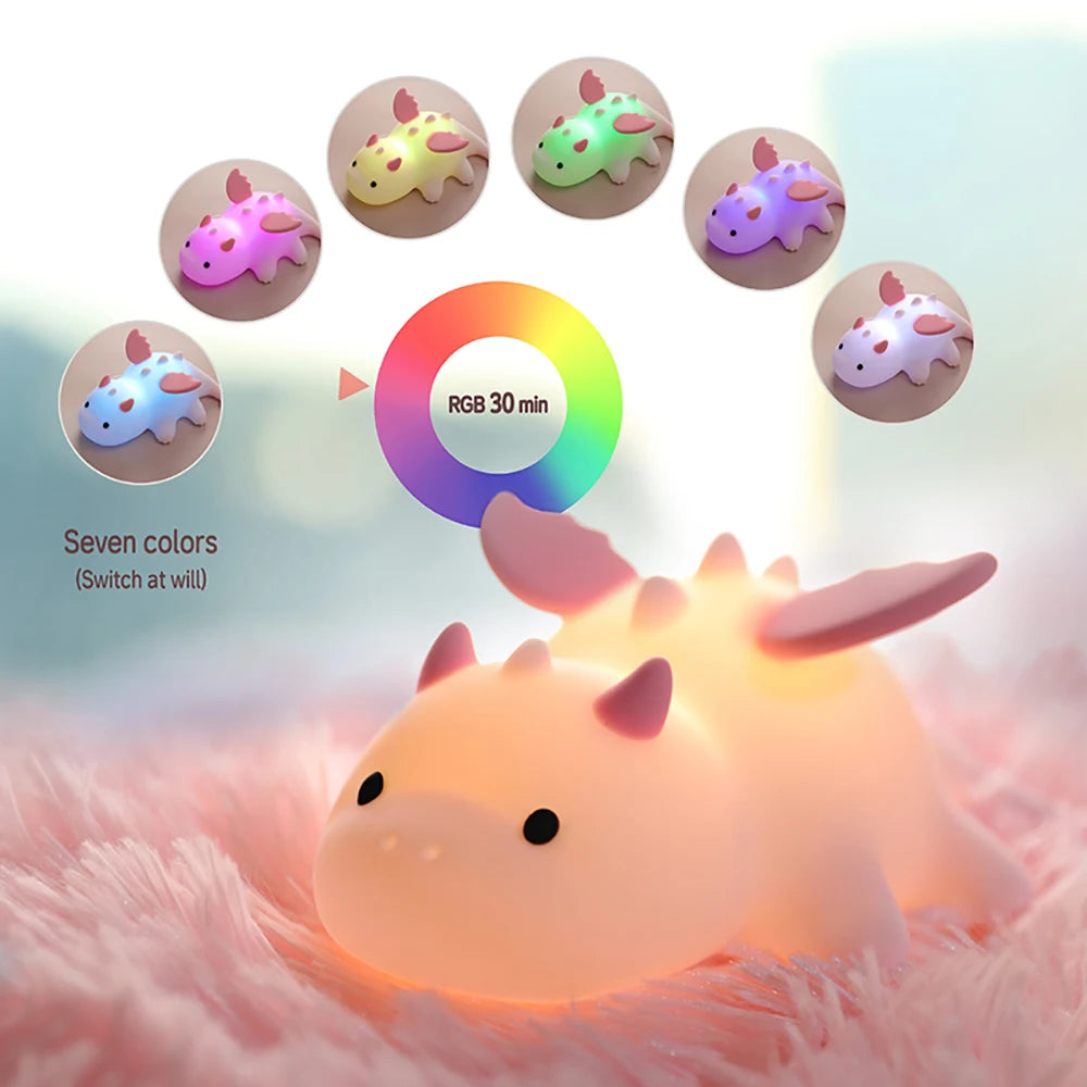 Veilleuse Peluche Silicone Colorée - SoftGlow
