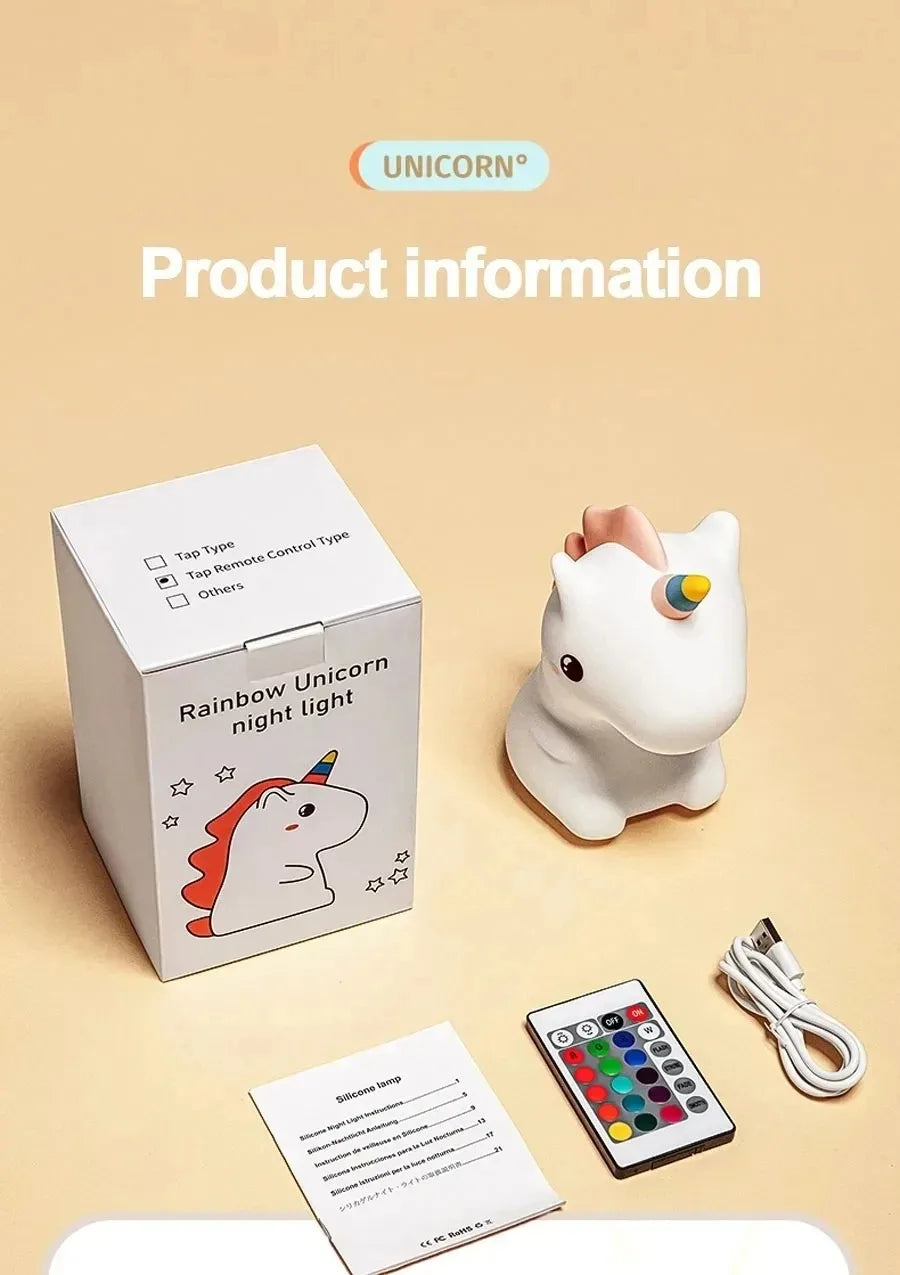 Veilleuse Licorne Silicone Rechargeable Nursery - CornyNight