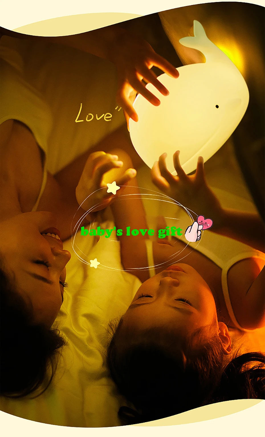 Veilleuse Baleine Silicone Tactile RGB - WhaleZen