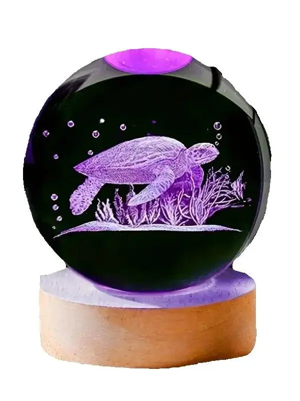 Veilleuse Tortue Boule de Cristal Océan - TurtleGlow