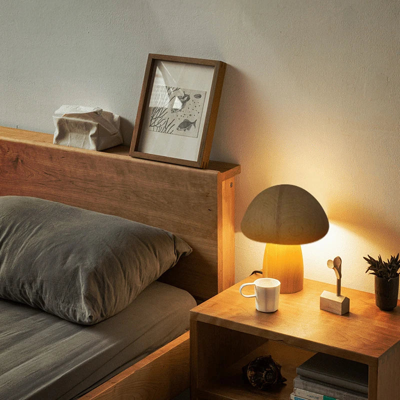 Veilleuse Champignon en Bois Tactile - WoodMush