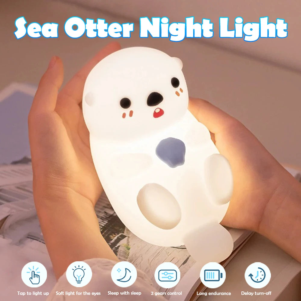 Veilleuse Loutre Silicone Tactile - LoutreZen
