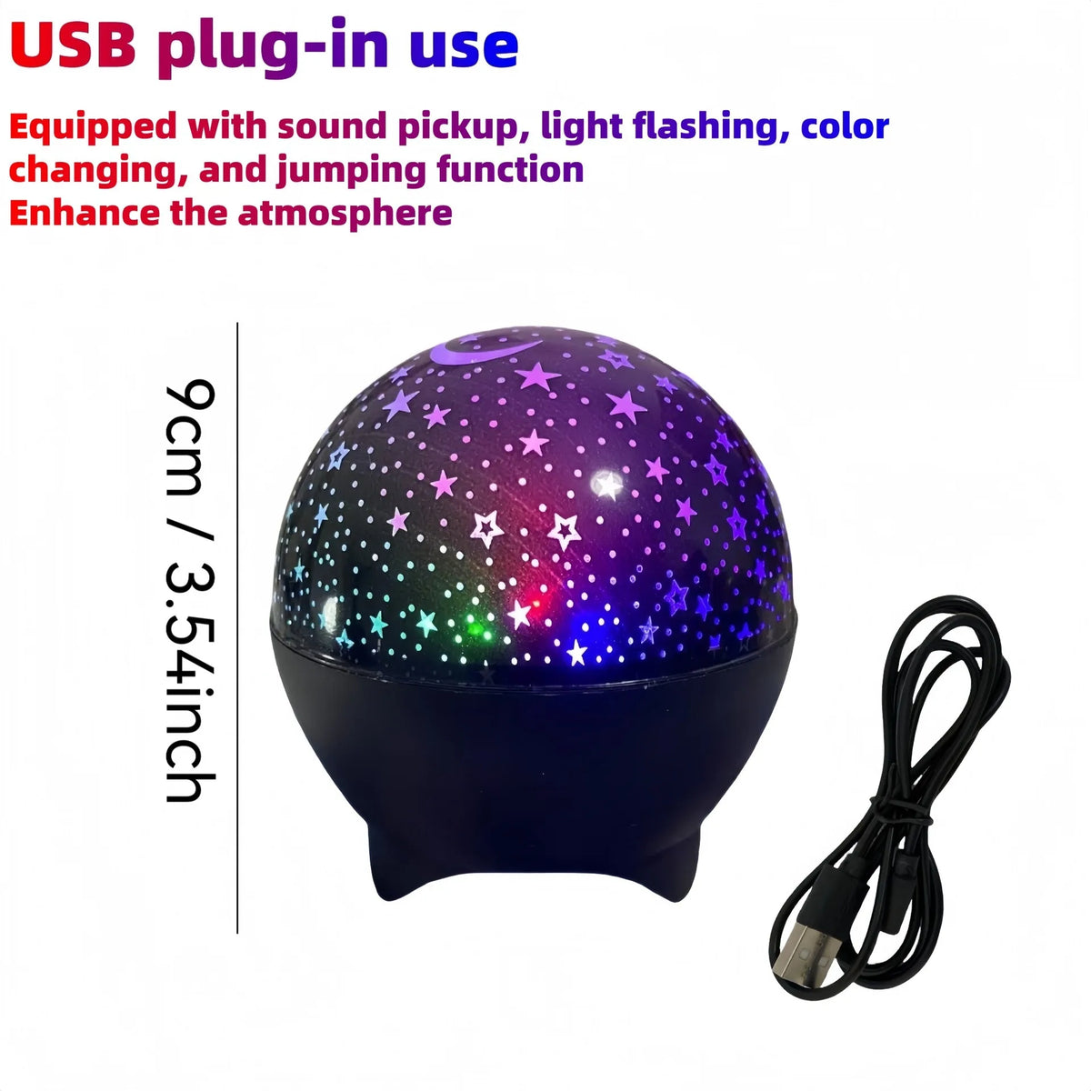 Veilleuse Projection Lune Galaxie RGB - MoonBeam