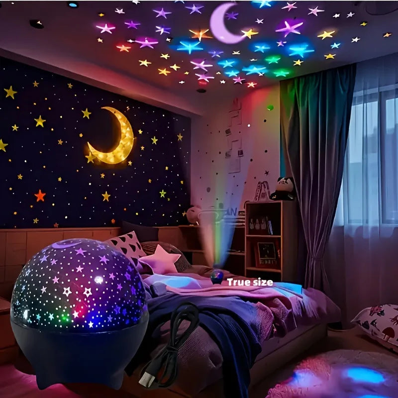 Veilleuse Projection Lune Galaxie RGB - MoonBeam