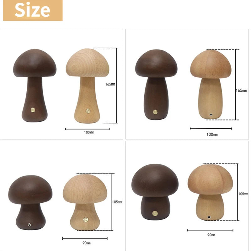 Veilleuse Champignon en Bois Tactile - WoodMush