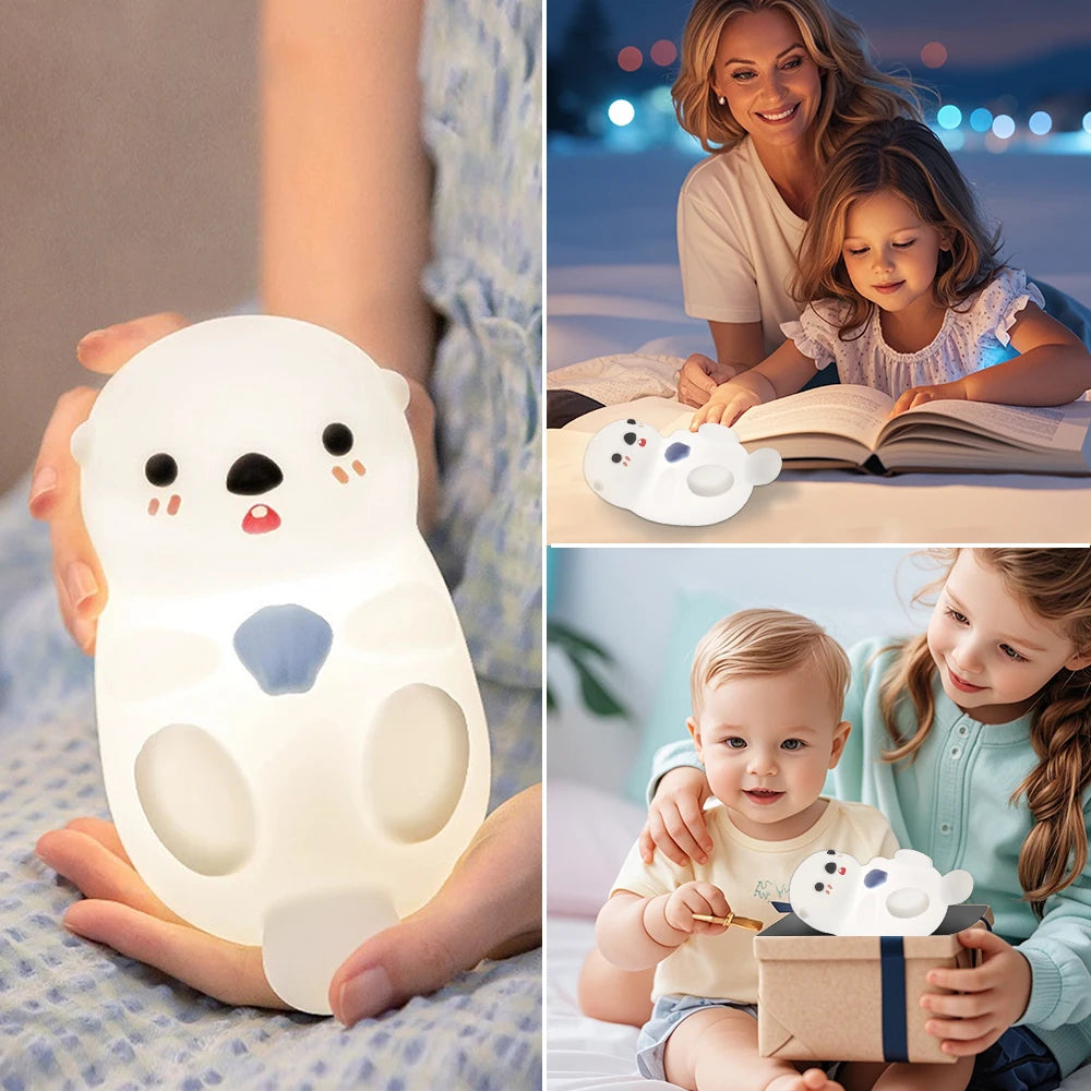 Veilleuse Loutre Silicone Tactile - LoutreZen