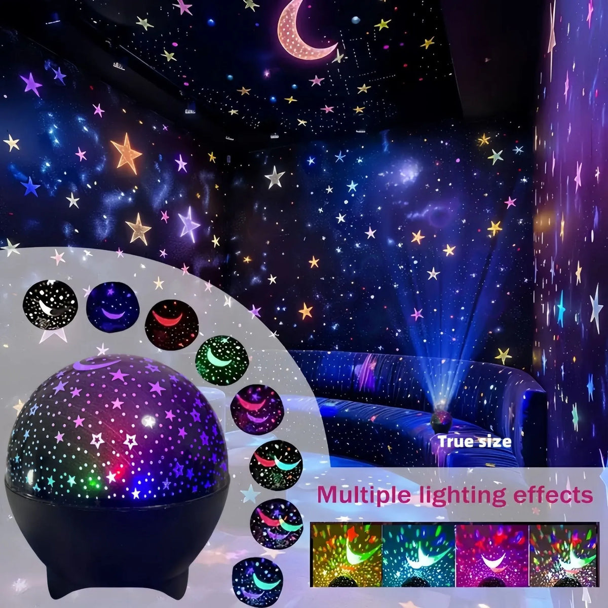 Veilleuse Projection Lune Galaxie RGB - MoonBeam