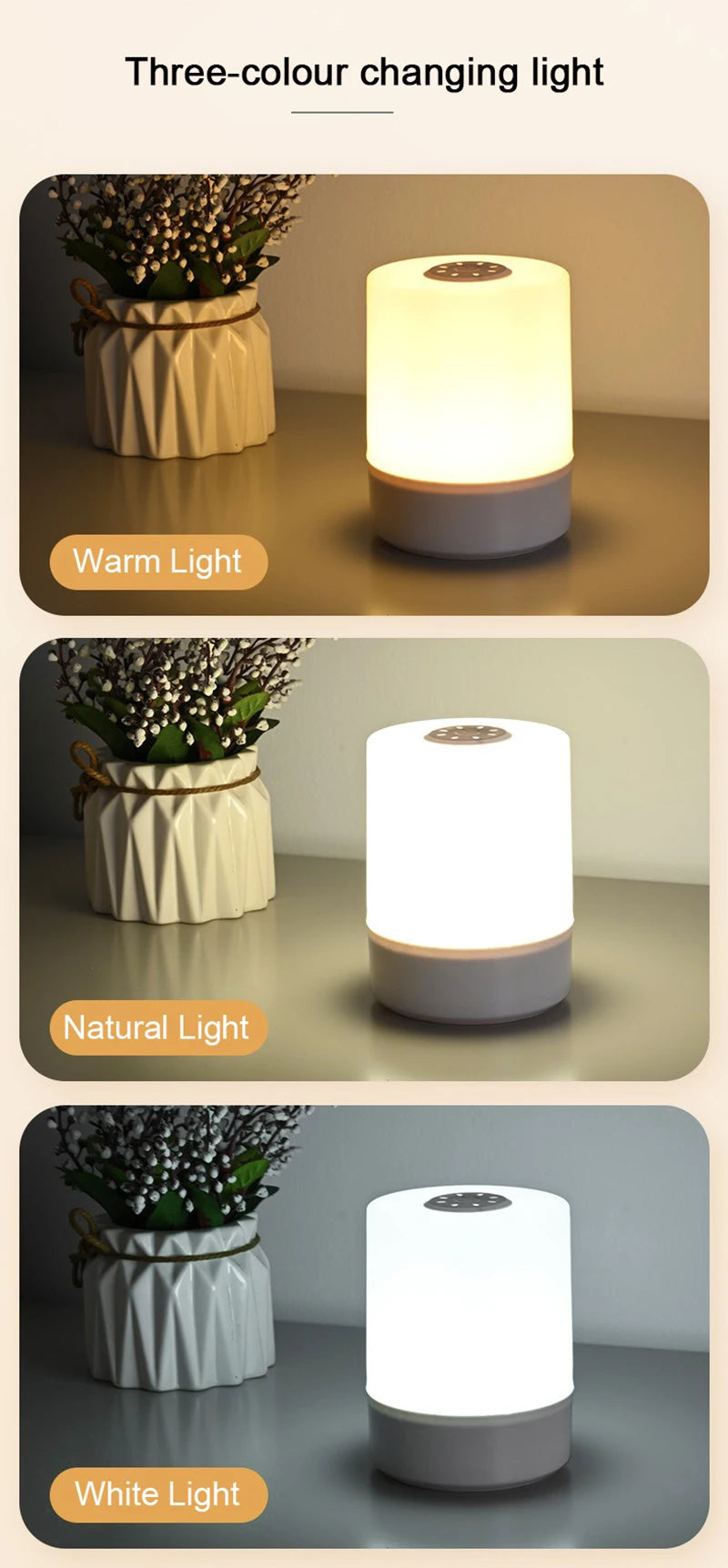Veilleuse Rechargeable Tactile Chevet - BedsideGlow