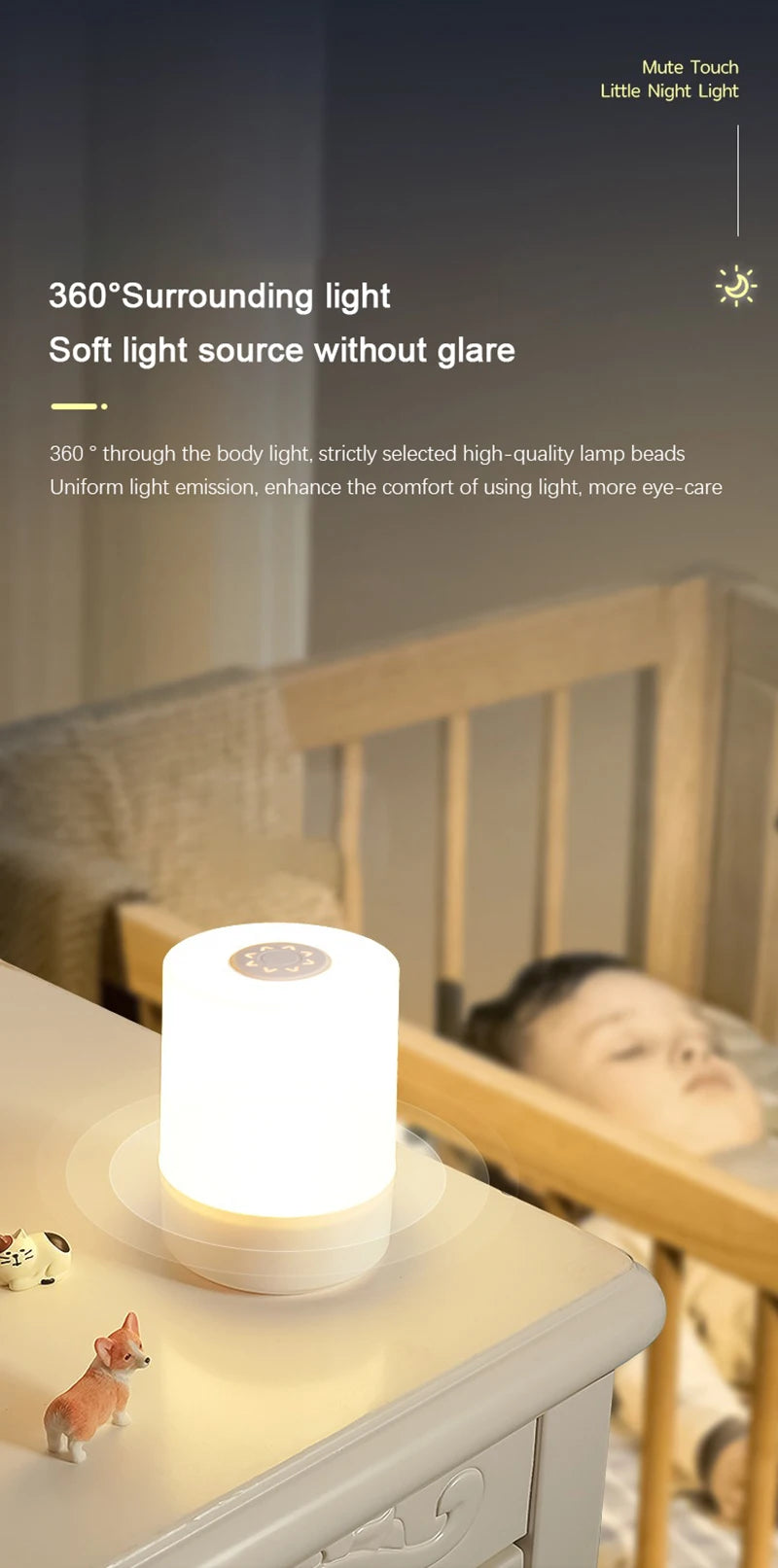 Veilleuse Rechargeable Tactile Chevet - BedsideGlow