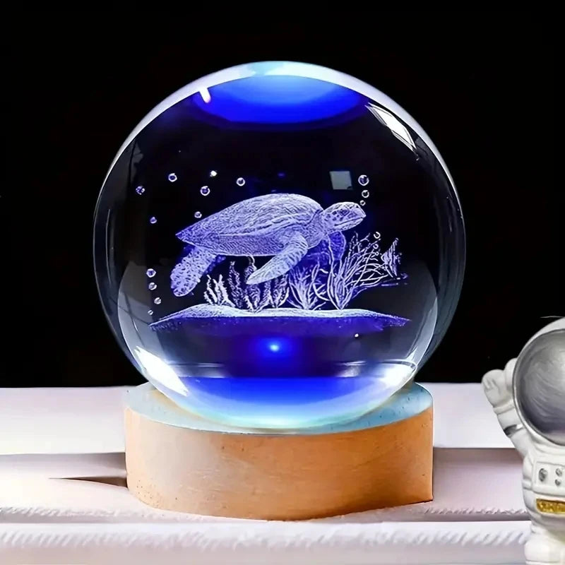 Veilleuse Tortue Boule de Cristal Océan - TurtleGlow