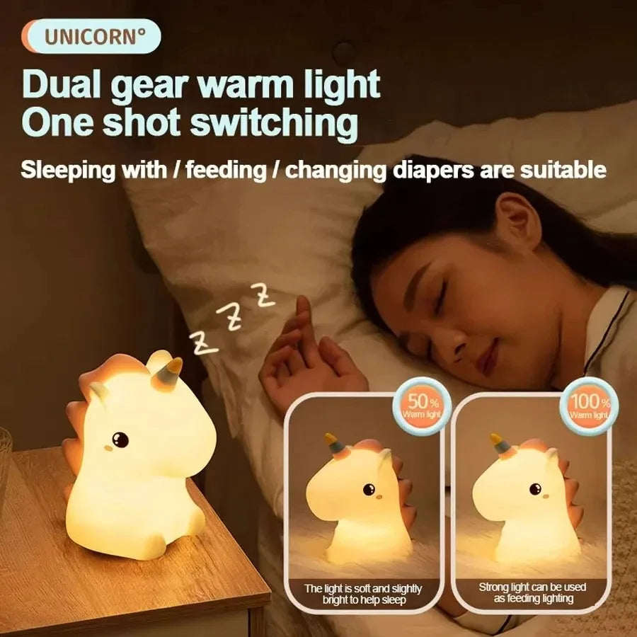 Veilleuse Licorne Silicone Rechargeable Nursery - CornyNight