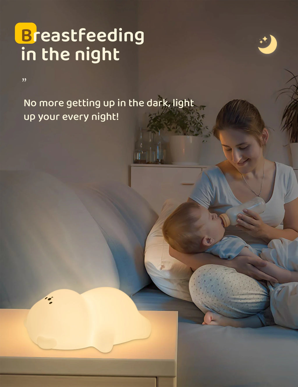 Veilleuse Ours Allongé Silicone - TeddyGlow